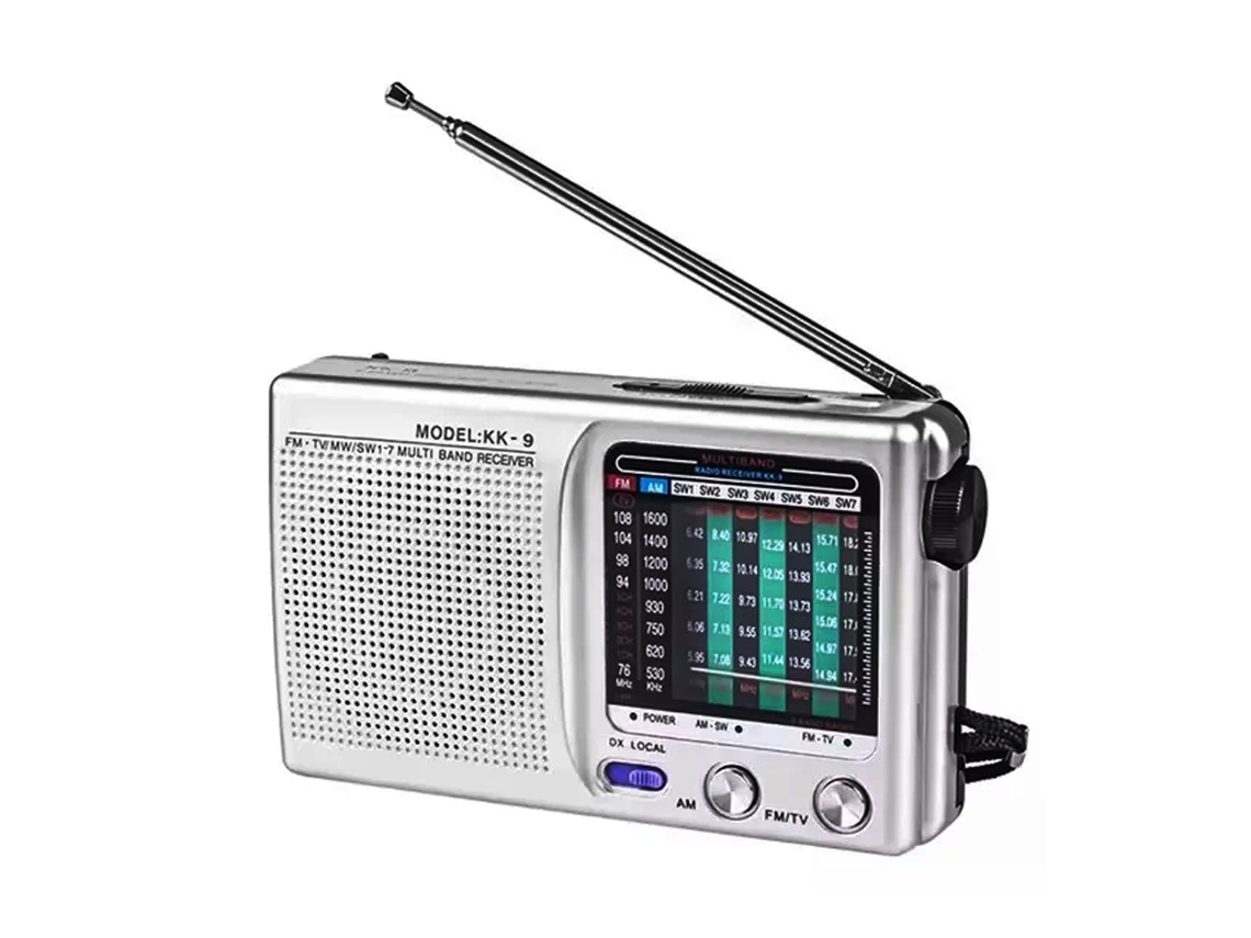 (plata) Radio Fm Mini Kk9, Radio Portátil De Bolsillo