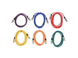 6 Cabos Xlr Macho Para Fêmea 10ft Com Dupla Camada De Blindagem Anti-interferência Para Microfone