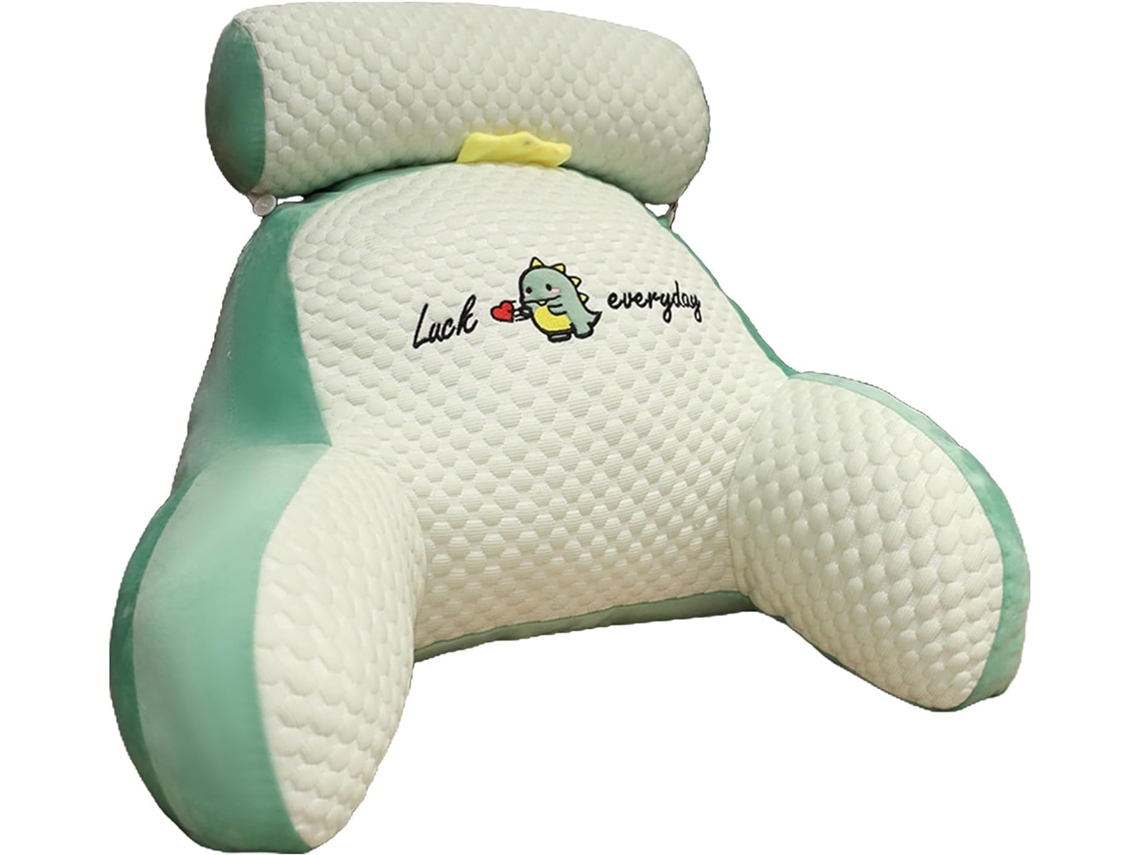 Almohada De Lectura Grande Con Cabecero Desmontable Para Trabajar O Leer En La Cama O En El Suelo,verde Gertiz