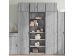 Aparador Alto Madera De Ingeniería Gris Sonoma 70x41x185 Cm