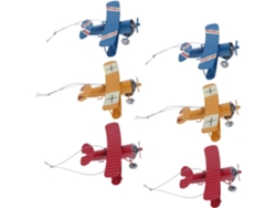 Avión Biplano De Hierro Vintage, Modelo De 6 Piezas, Decoración Retro Sólida, Recuerdo De Oficina.