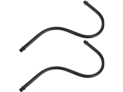 Juego De 2 Varillas Colgantes De Metal Curvas Negras Con Rosca, Accesorios De Repuesto Para Lámparas.
