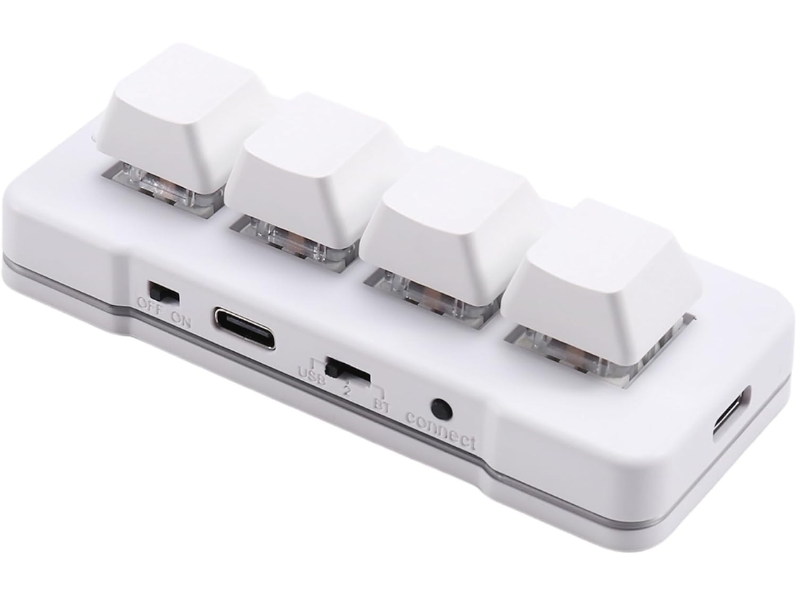Teclado Personalizado Mini Mk424pro Con 4 Teclas + Interruptor Usb + Bluetooth