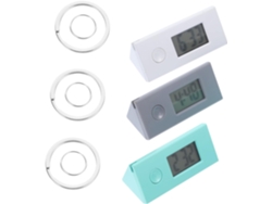 3 Piezas Reloj Bolsillo Digital Portátil Llavero Estudiantes Enfermeros Pequeño Ligero Duradero Números Claros