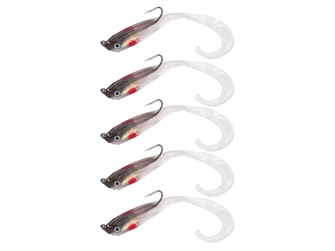 5 Cebos Artificiales Húmedos Con Anzuelo Para Pesca De Róbalo (so050-5)