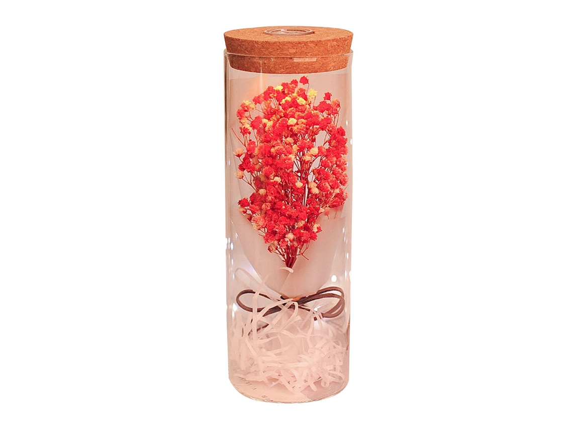 Decoración de flores secas con ramo de flores estrelladas y luces para regalos de cumpleaños y fiestas. JEIIBRZUI