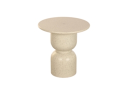 Mesita Auxiliar Metal Mdf Simil Piedra 50x50x51cm