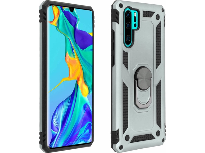 Carcasa Huawei P30 Pro AVIZAR Anillo Plateado
