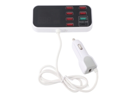 Cargador De 8 Puertos Usb Rápido Con Estación De Carga Y Pantalla Digital Para Ios/android