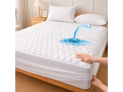 Protector Colchón Impermeable Acolchado 160x200 Cm Nyana Home | Elástico 360°