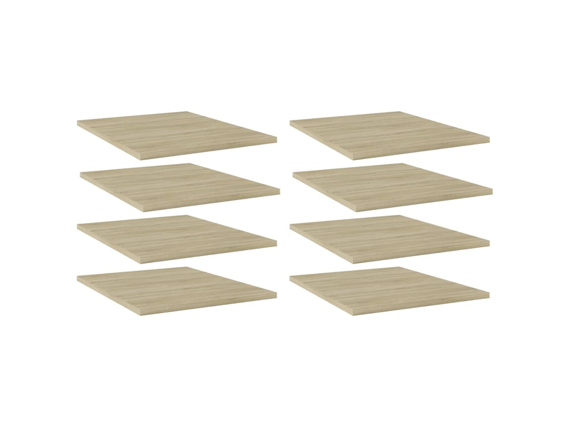 vidaXL Estante de estantería 8 uds aglomerado roble Sonoma 40x50x1,5cm