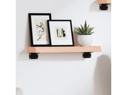 Estante De Pared | Estante Flotante | Estantería Pared Madera Maciza De Roble Sin Tratar 40x10x4 Cm
