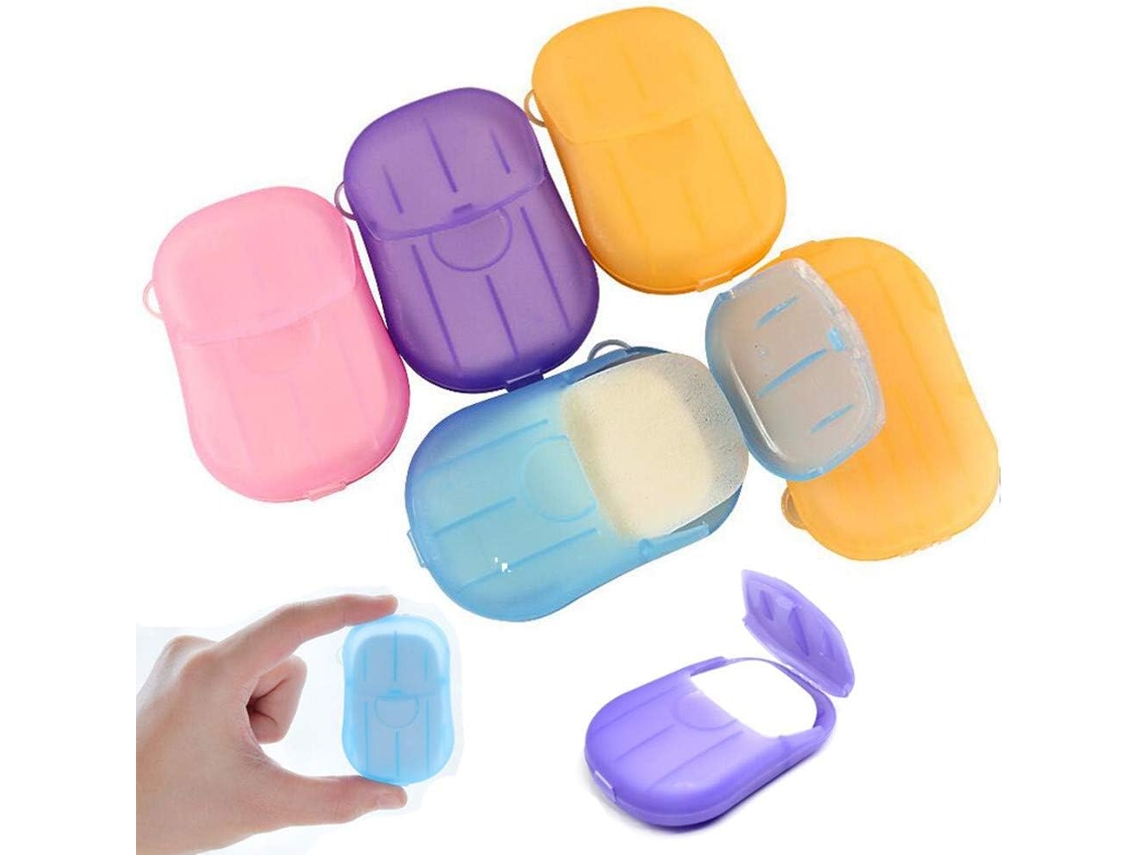 Papel de jabón desechable para viajes y campamentos, mini hojas de jabón perfumadas en un empaque compacto y portátil, ideal para guardar