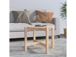 Mesa de Centro de Apoyo Ø 62,5X45 cm Madera de Pino Macizo