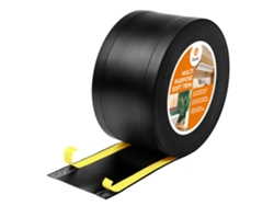Zócalo de PVC W1 6 en 1, 1 x 75 mm, 15 m, autoadhesivo, para cubrir, flexible, para suelo y pared, Nero Quest