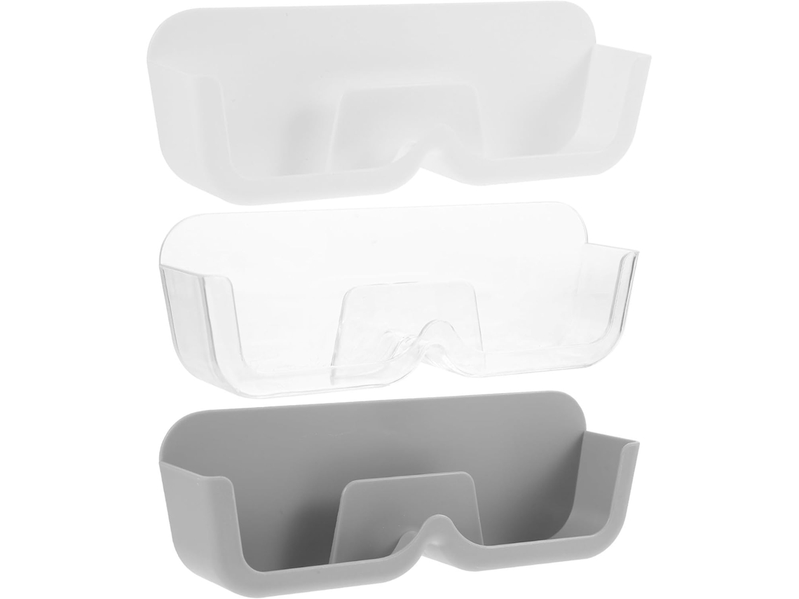 Estuche Adhesivo Práctico Gafas Pared Fabricado Abs Juego 3 Unidades Guardar Proteger Organizar Espacio Sol Tu