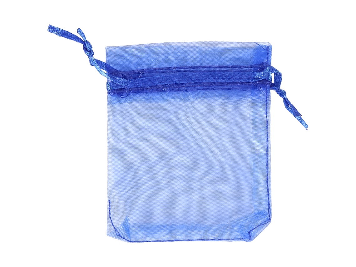 VYLARA Sacos de organza premium para lembrancinhas de casamento e decorações de festas, 7 x 9 cm (azul escuro)