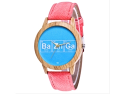 Reloj De Pulsera Unisex De Cuarzo Con Correa Vaquera, Letras Rosas Sencillas, Zhoulianfa