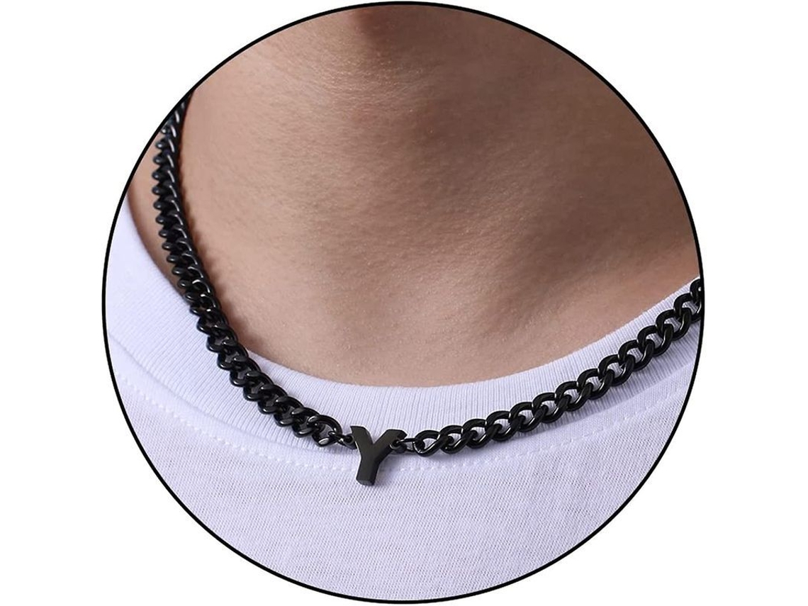 2026-cadena De Eslabón Cubano Con Letra Inicial A-z Colgante Acero Inoxidable 6.5mm 18+2 Pulgadas Regalo De Joyería Para Hombres Mujeres Niños