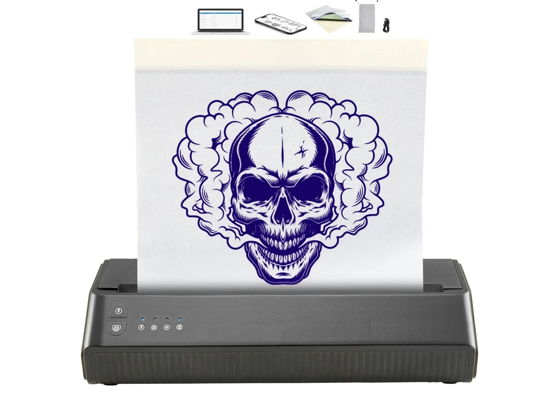 Máquina de transferencia inalámbrica Bluetooth Succebuy para fotocopiadora térmica de tatuajes (10 hojas)
