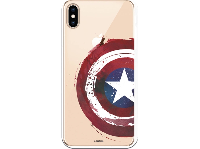 Carcasa iPhone XS Max MARVEL Capitán América Transparente
