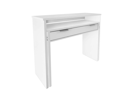 Mesa escritorio extensible Salma Blanco DUERMETE ONLINE (87CM AL X 90CM AN X 64CM L)