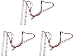 3 Tiras Led De Chasis De Aluminio De 6 V Con 24 Led Para Coches Rc Crawler 1/10 Y 1/8