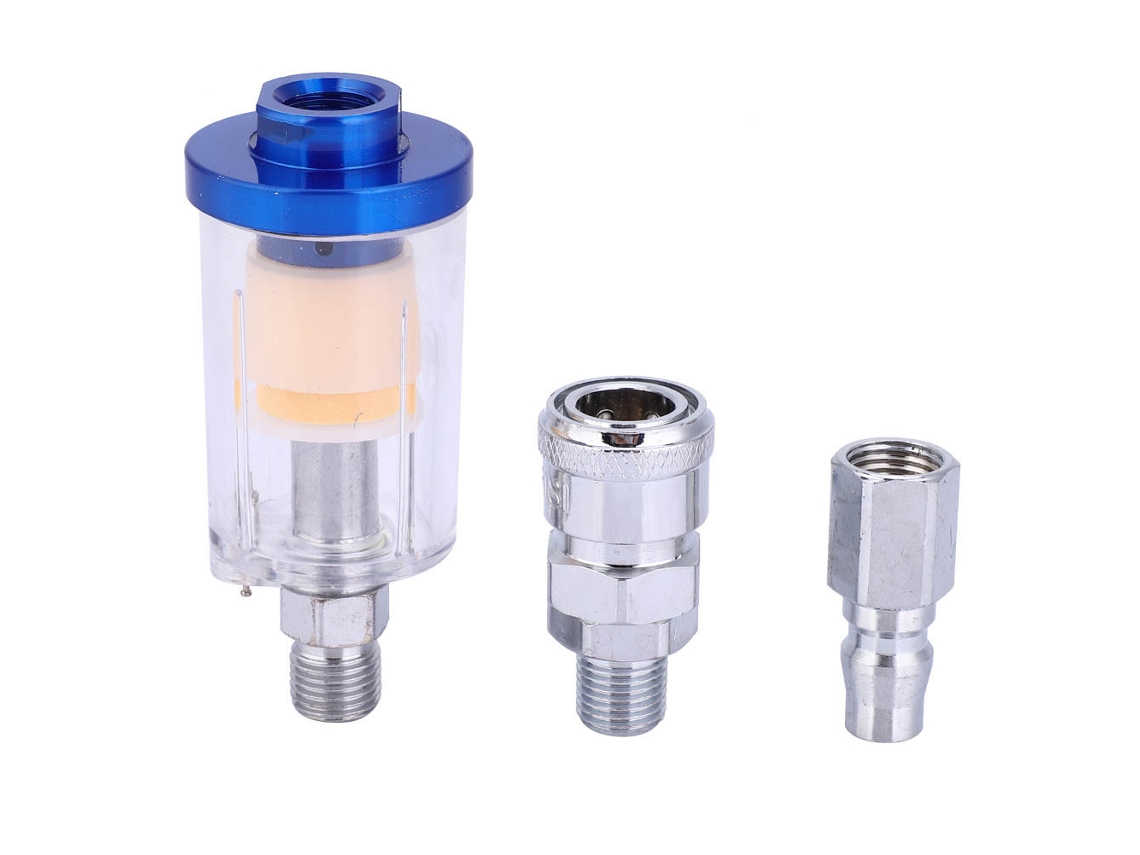 Filtro separador de aceite y agua con 2 conectores rápidos, piezas para compresores de aire.