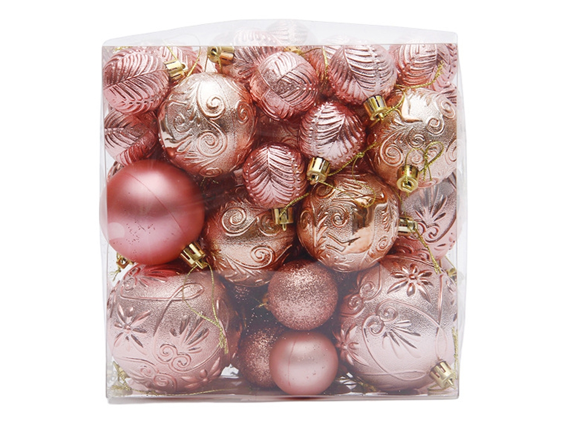 Adornos navideños, juego surtido de adornos rojos y blancos TRUYUETY