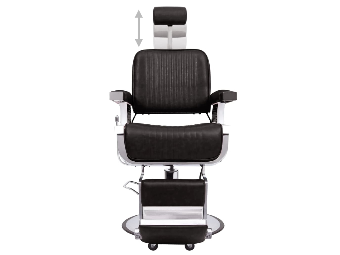 Maison Exclusive - Silla De Peluquería De Cuero Sintético Negro 68x69x116 Cm
