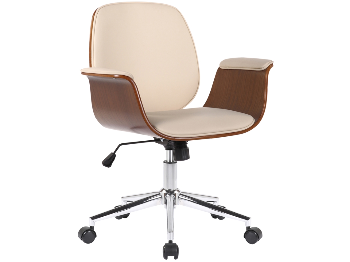 Silla de oficina Kemberg walnuss/creme CLP