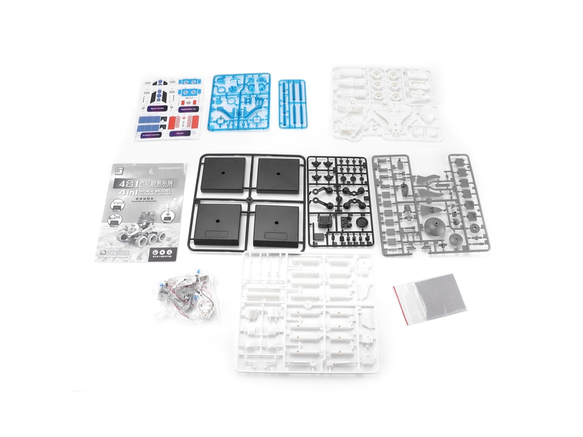 Ats-juguete Espacial 4 En 1 Fun Space Toys Con Satsélites, Rover Y Vehículos: Juguete Educatsivo Stem Para Experimentos Científicos