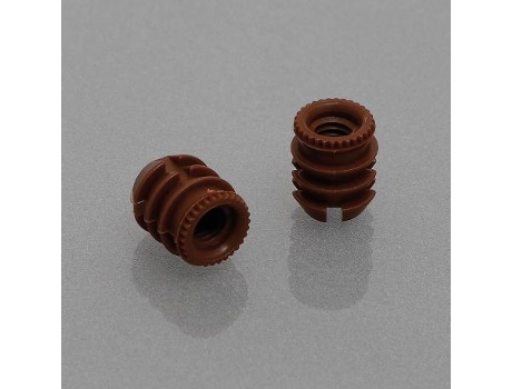 Tuerca nylon marron coto m-6 d11x13 (caja 100)