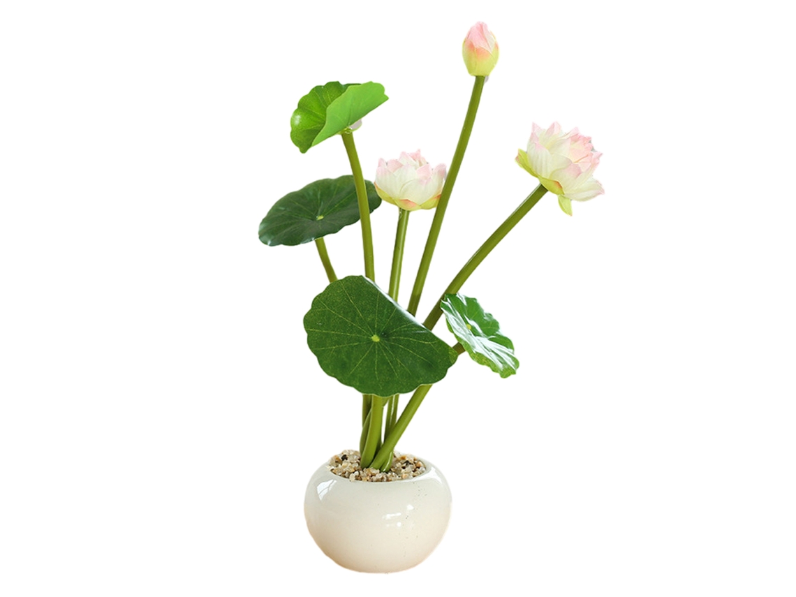Bonsái de loto redondo, plantas artificiales para decoración de interiores. JEIIBRZUI