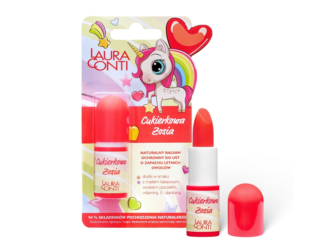 Laura Conti Bálsamo Labial Protector Aroma A Frutas De Verano, 3.8 G