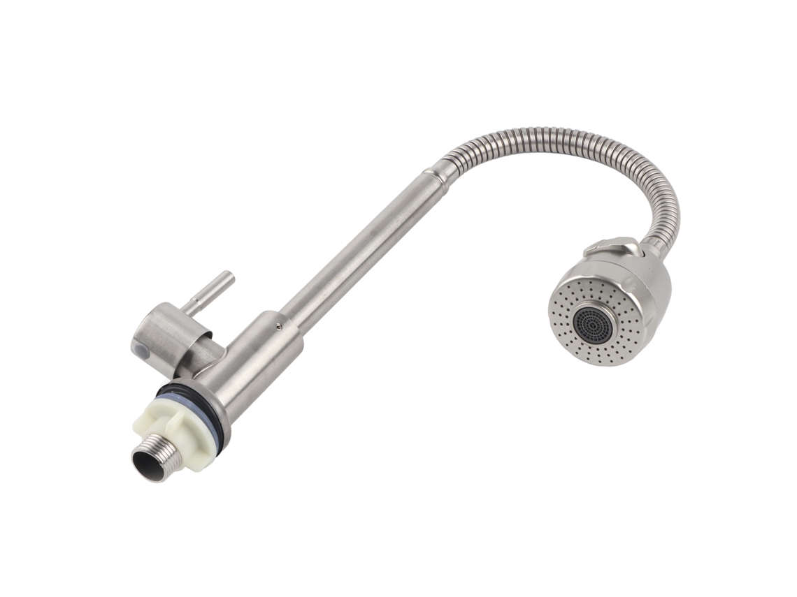 MEOIRUERY Elegante grifo de acero inoxidable para su cocina, diseño giratorio de dibujo de alambre para una fácil limpieza, asegurando la durabilidad y la resis