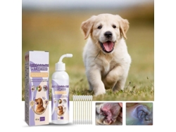 Limpiador de oídos Rebe para perros y gatos, trata infecciones, elimina olores y reduce los movimientos de cabeza (1 unidad)