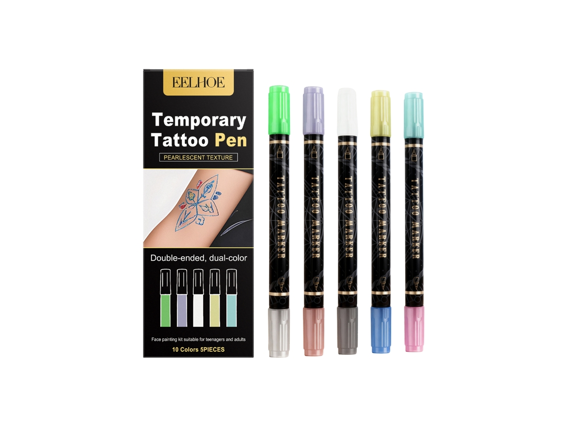 Bolígrafo para tatuajes temporales con dos puntas