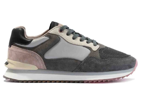Zapatillas Seoul HOFF (Piel y textil-Gris-40)