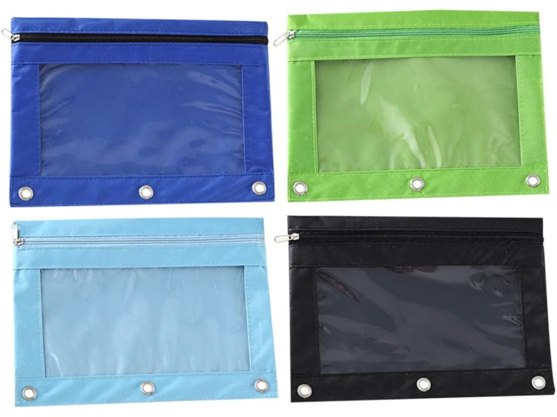 Nuobesty De 4 Pastas Organizadoras Com Zíper, Estojo Para Arquivos E Lápis