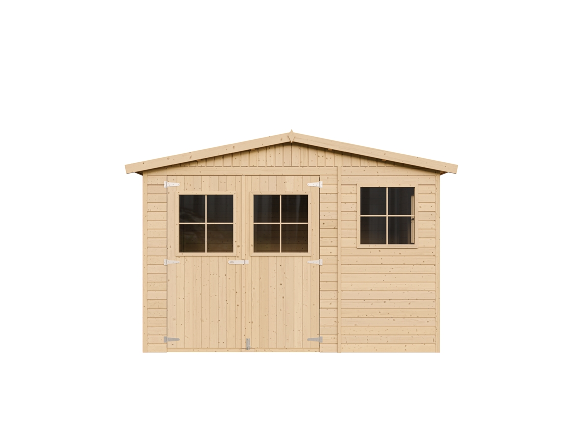 Caseta de Jardín de Madera TIMBELA M335 + M335G con Piso (9 M² - 226 x 324 x 316 cm)