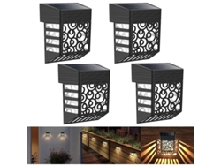 4 Luces Solares De Jardín, Apliques Exteriores Ip54 Para Jardines, Caminos Y Coches.