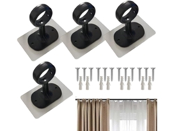 Soporte para barra de cortina de techo | Soporte para barra de cortina de armario de techo Gokoco