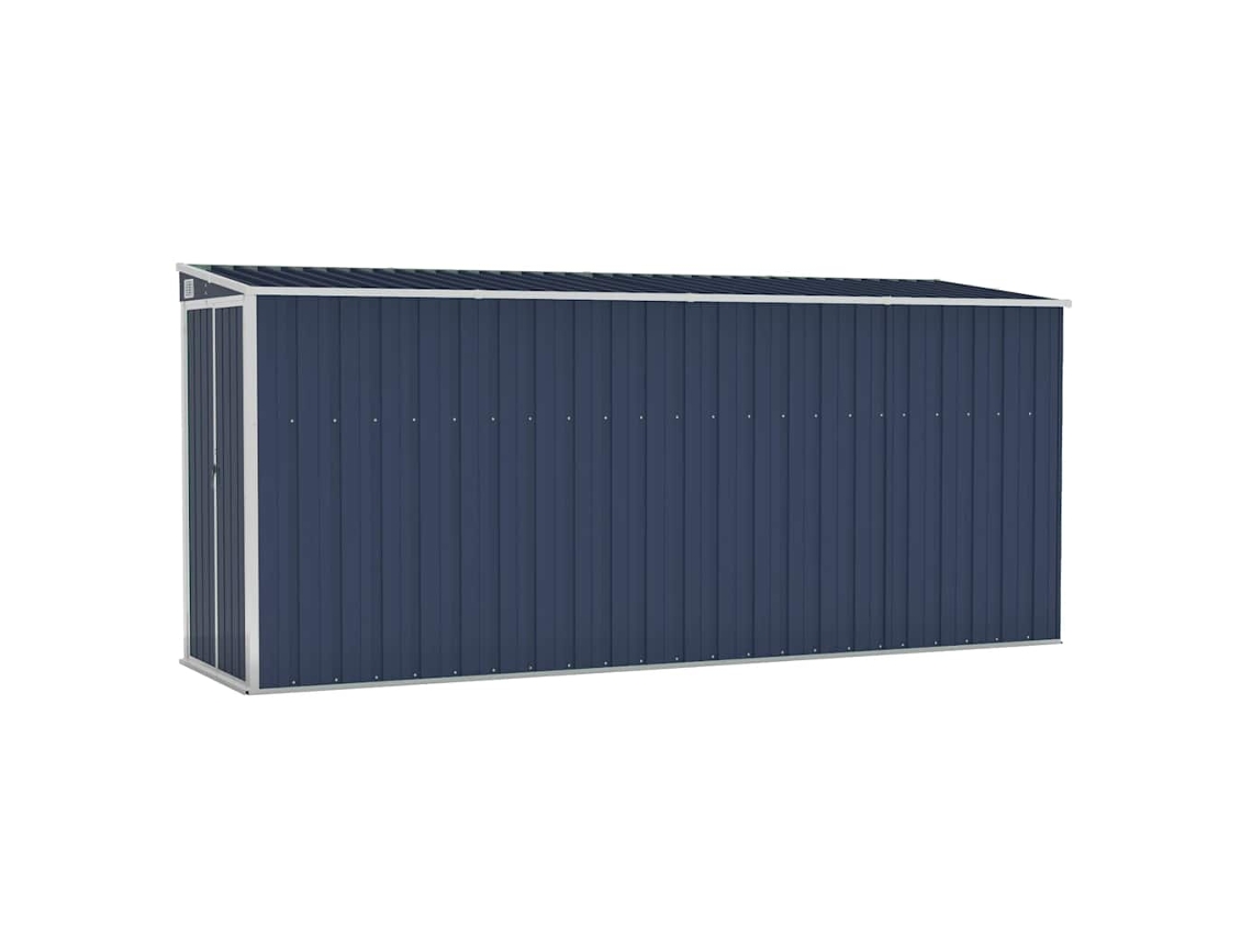 Caseta de jardín VIDAXL Antracita Acero (118x382x178 cm)
