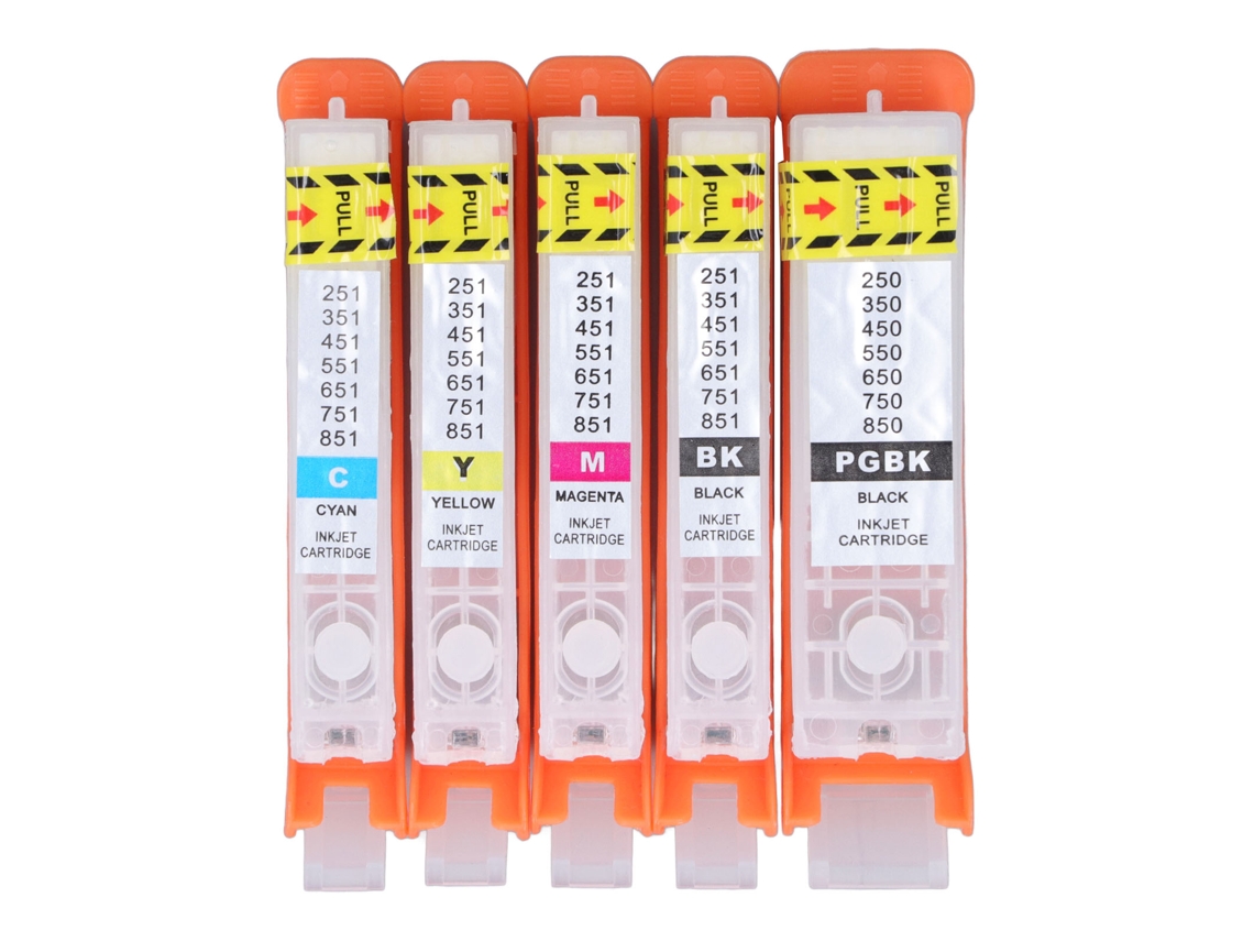 Cartuchos De Tinta Para Pixma Ip7250 Mg6350 Mg5450 Mx925 Mx725 Mg6450 Mg5550 Ix6850 (5 Unidades)
