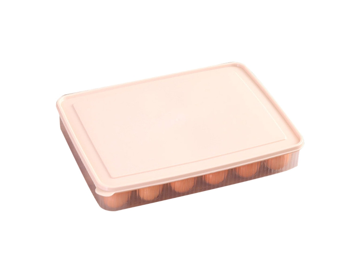 Organizador de huevos, Caja para 24 huevos, Plástico (Rosa) NEVEANCE