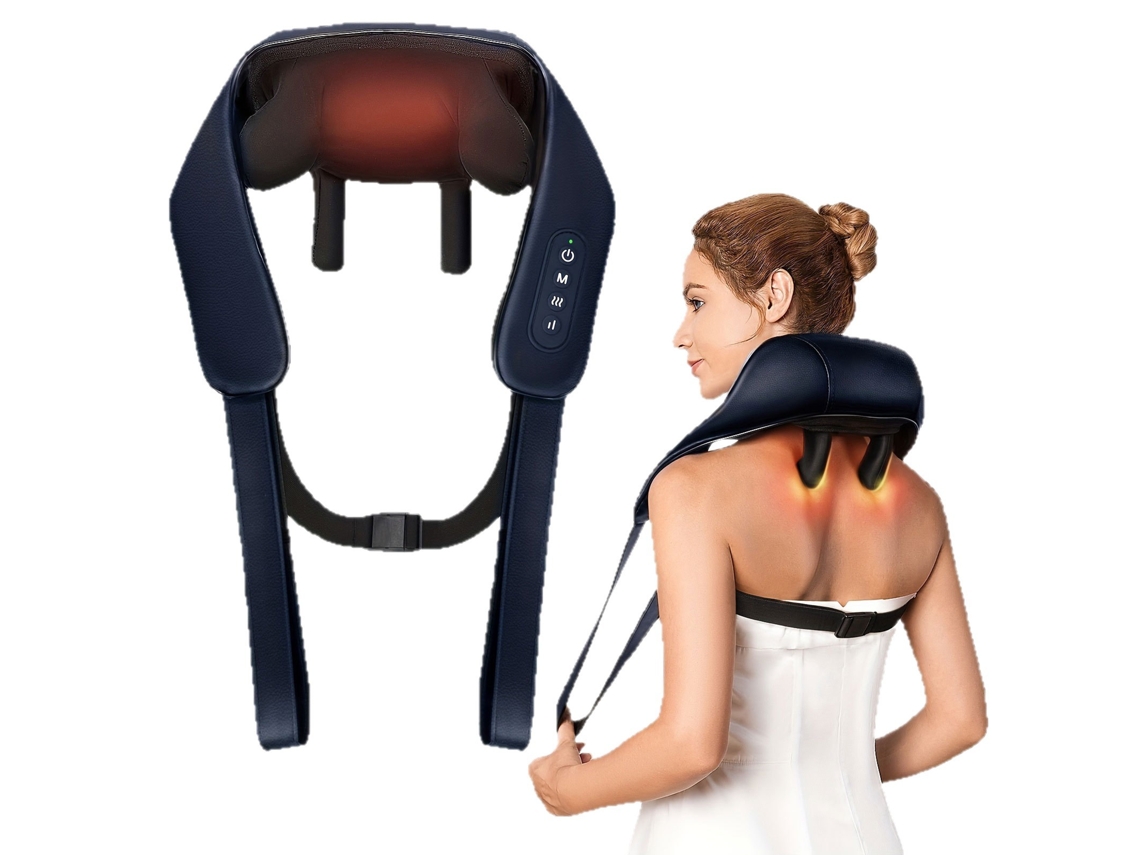 Masajeador De Cuello Con Calefacción Y Batería Integrada, Para Relajar Los Músculos Trapecios Y La Espalda, Compacto, Recargable, Para Uso D