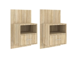 Maison Exclusive - Mesita De Noche De Pared 2 Uds Color Roble Sonoma