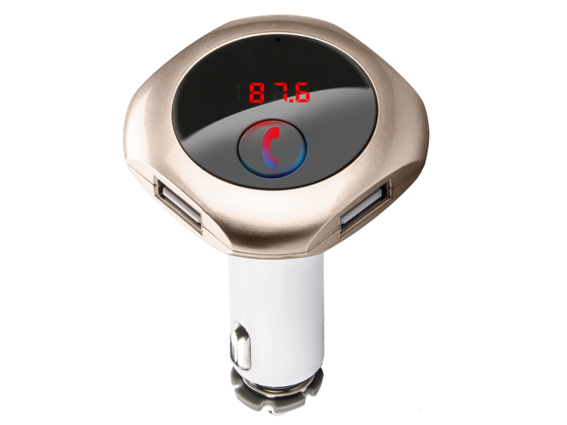 Transmisor Fm Bluetooth Yizhood Coche Q7 Segurança Musica Branco