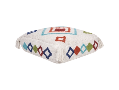 Almofada de Chão Quadrada BELIANI Seerani de Algodão Branco 55X55X20